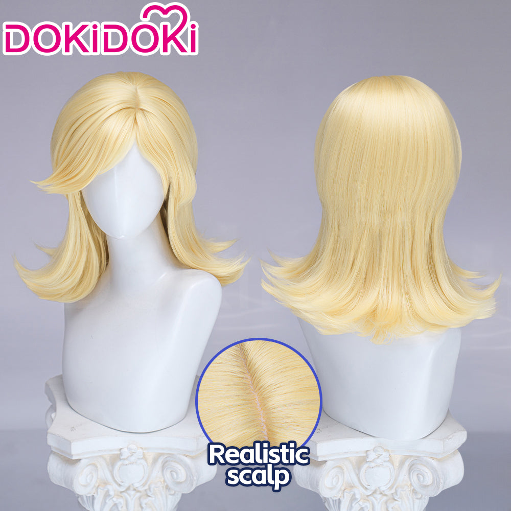 DokiDoki Mange Anime Cosplay Wig Blonde Long Curly Hair