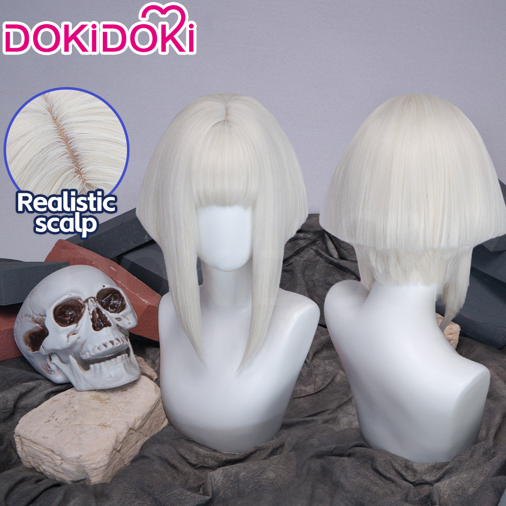 DokiDoki Anime GACHIAKUTA Cosplay Hyo Wig Long Straight White Hair
