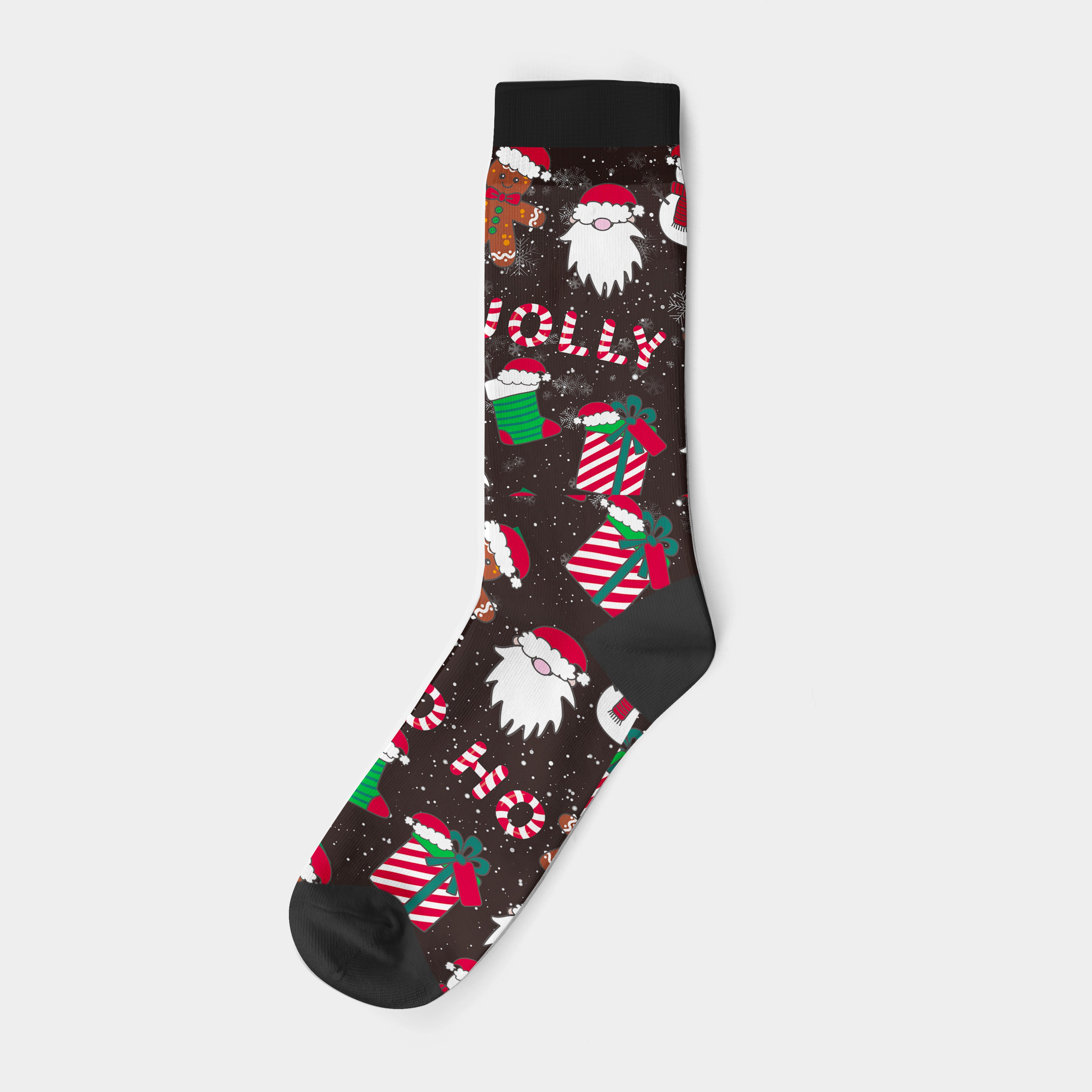 NEUINK Happy Santa Hats Crew Sock (9")