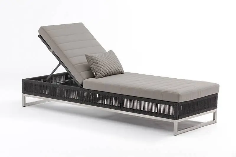 LoFurniture (Guangdong Dening Furniture Co., Ltd.) Hot Sales Outdoor Garden Benches Aluminum Tube Pool Sun Loungers Sunbed Chaise Lounge