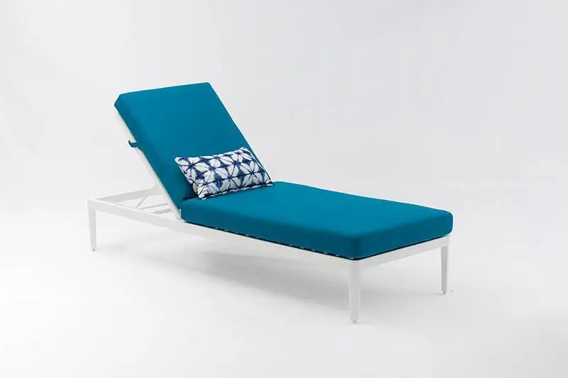 Mesh Fabric Aluminum Frame Beach Sun Bed Chaise Lounge Pool Bed Outdoor Sunbed Sun Lounger