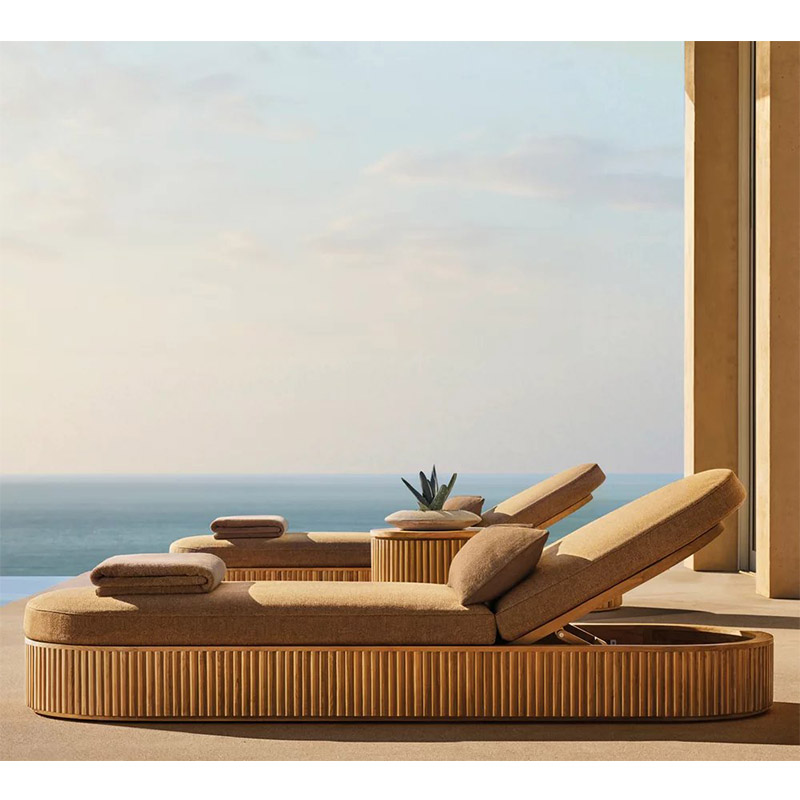 King Arts Furniture Manufacturer China Luxury outdoor furniture teak wood sunlounger|wooden furniture for restaurant