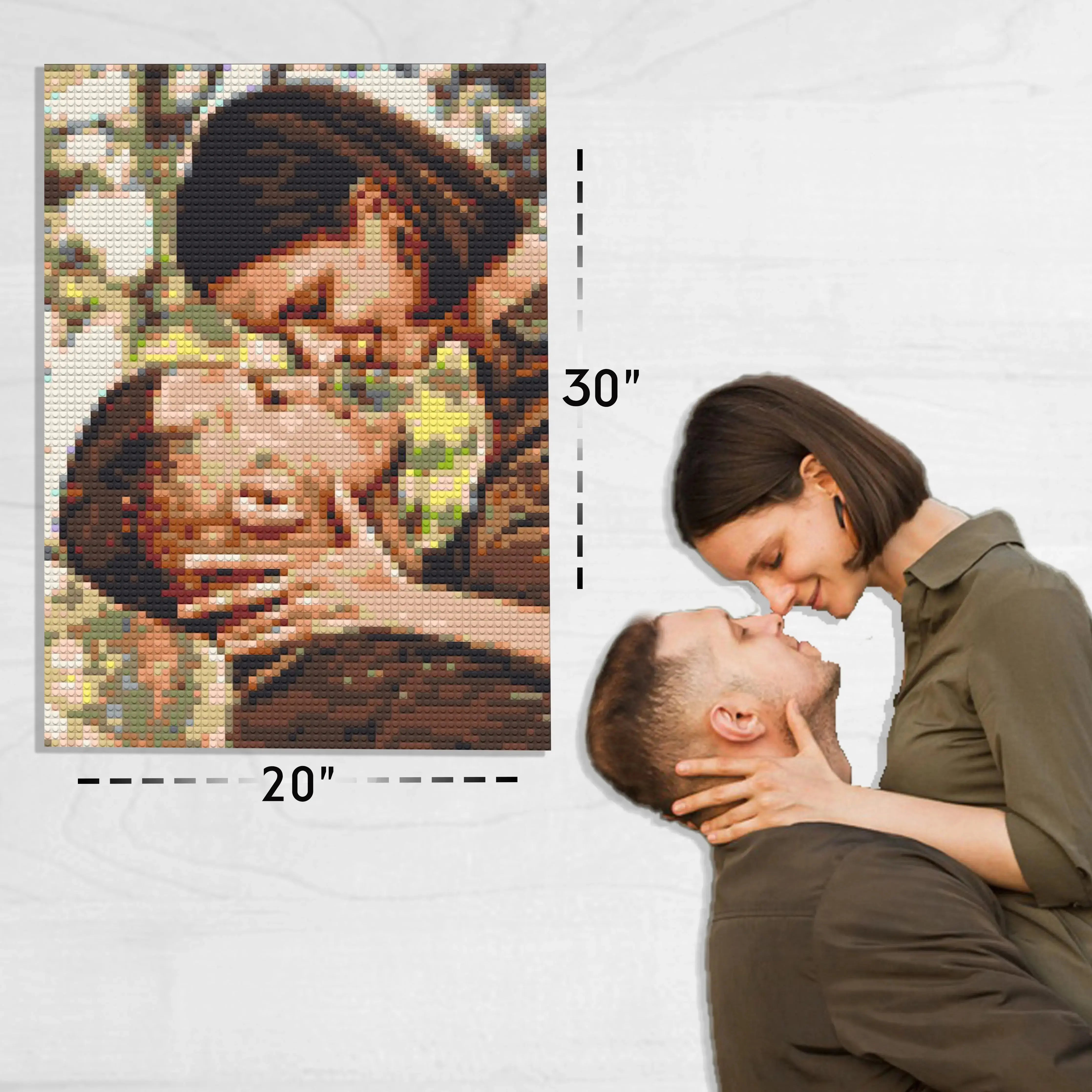 Memobrick Custom Bricked Mosaic Portrait 20x30"