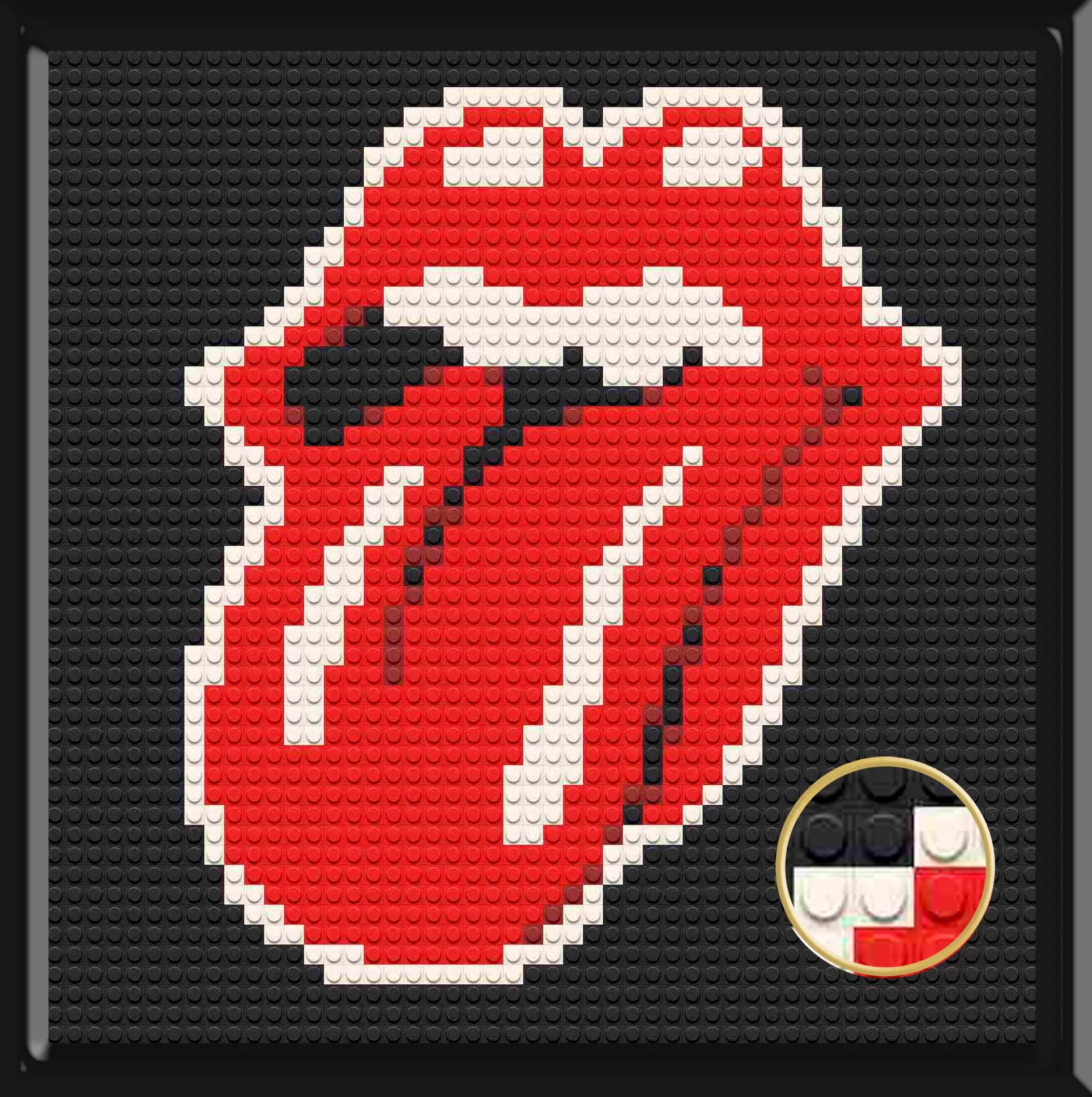 Memobrick Rock n' roll rolling Home Decor Bricked Mosaic Portrait 16x16"