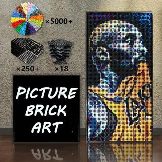 Picture Brick Art LEGO Mosaic Wall Art-Kobe Bryant Pixel Art-48x96