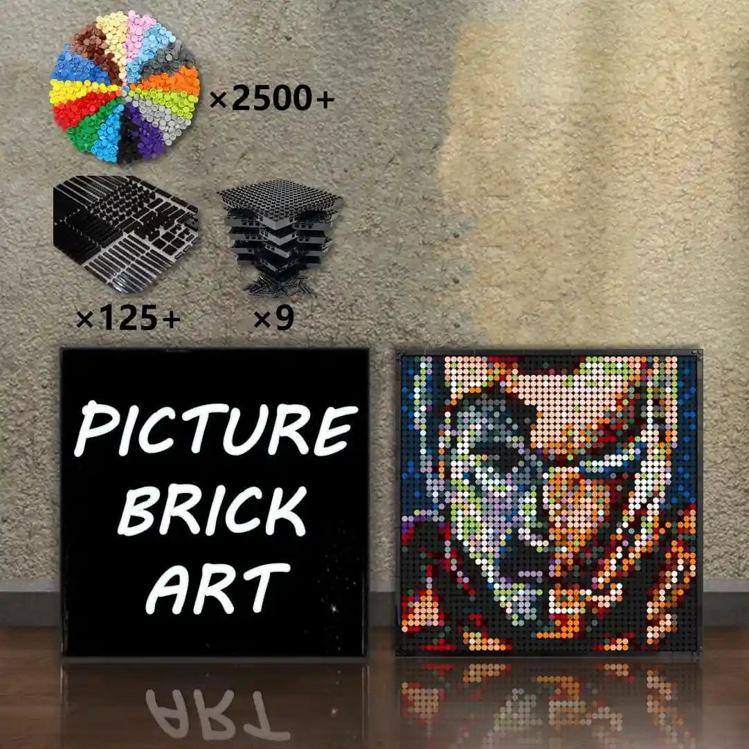 Picture Brick Art LEGO Mosaic Wall Art-Iron Man Portrait Custom Picture-48x48