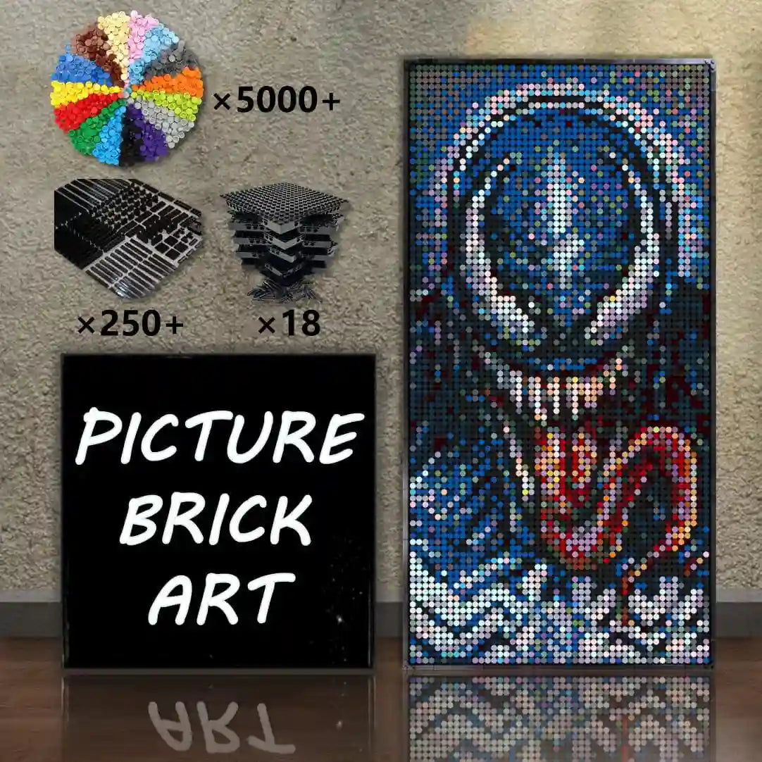 LEGO Mosaic Wall Art-Venom Pixel art-48x96