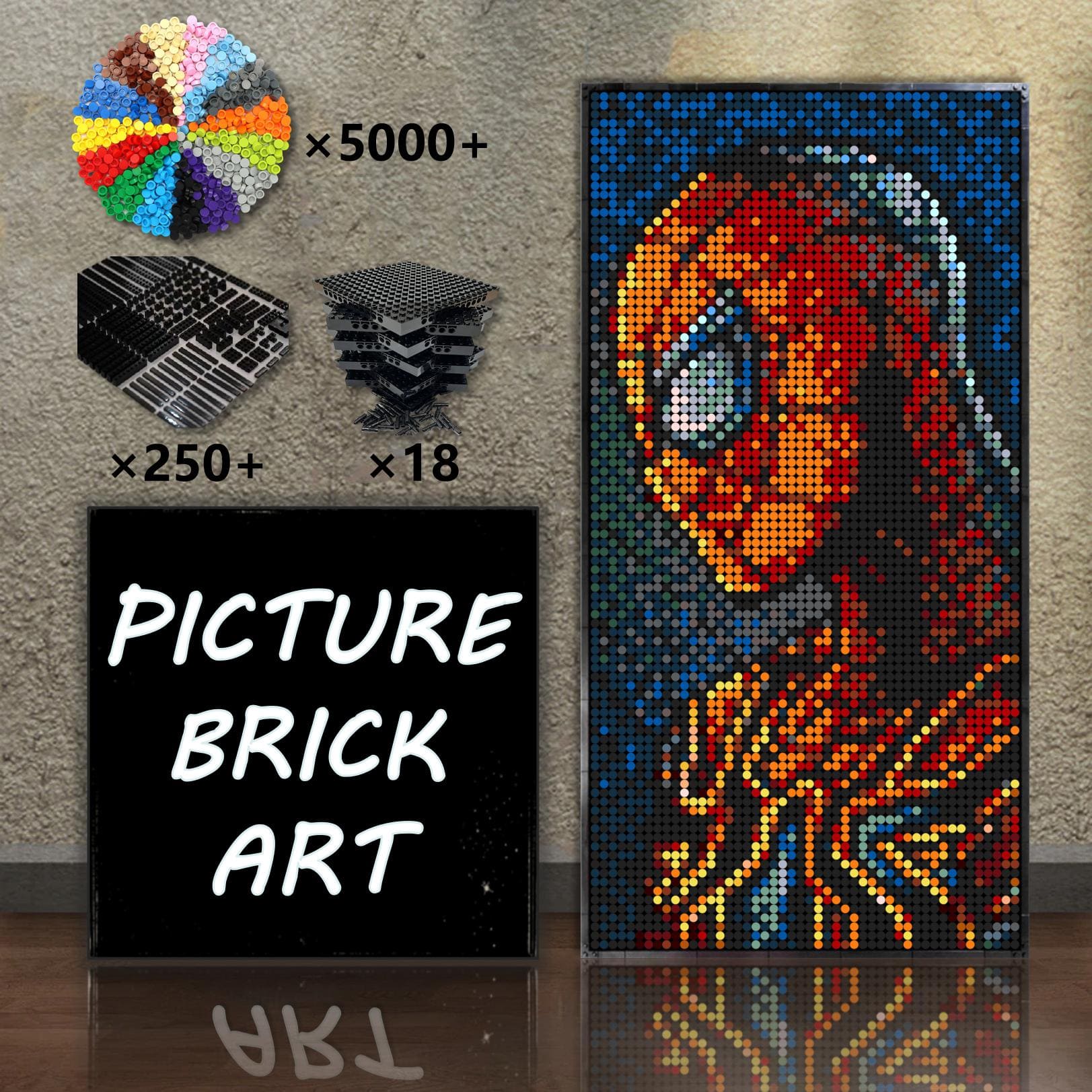 LEGO Mosaic Wall Art-Spiderman Pixel art-48x96