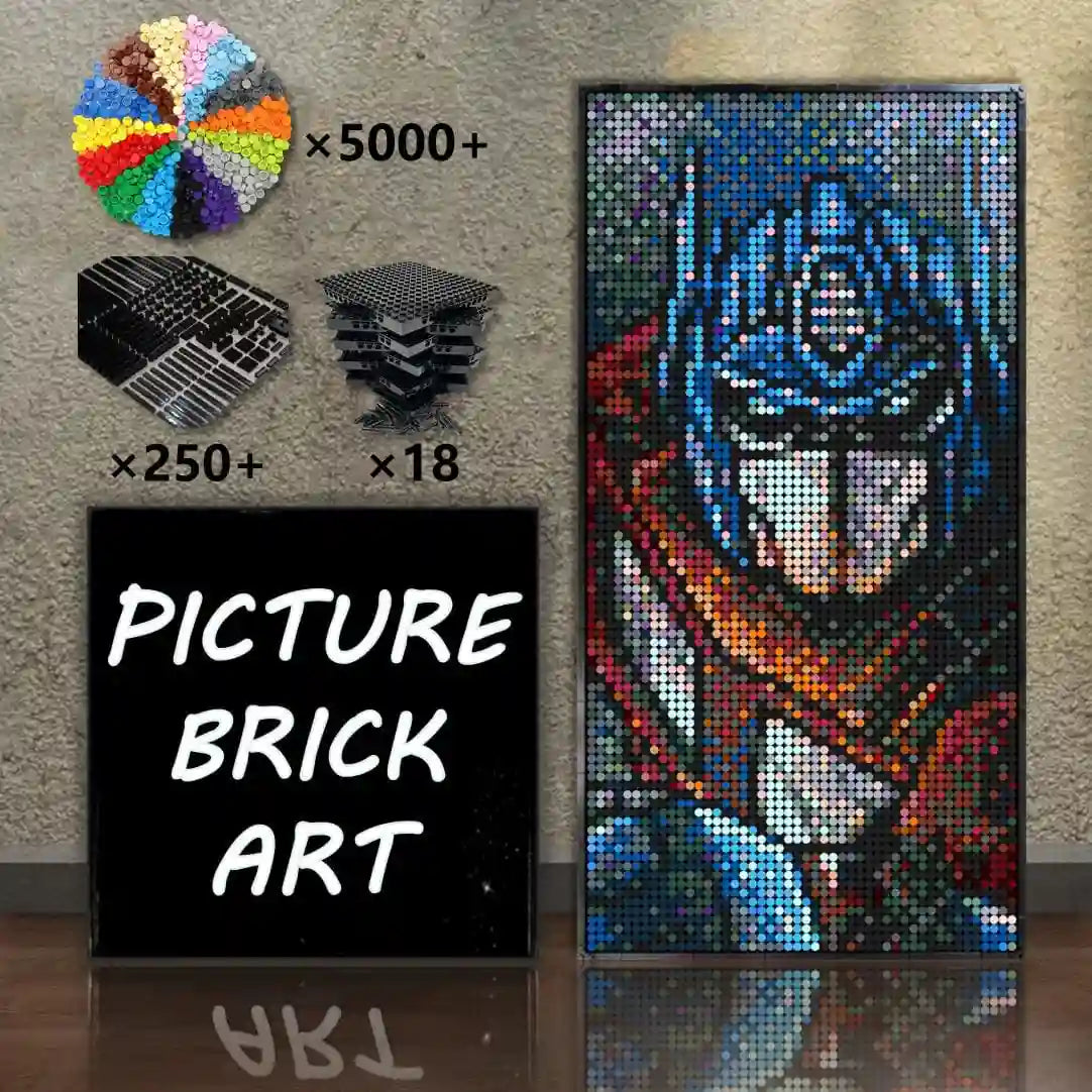 LEGO Mosaic Wall Art-Optimus Pixel art-48x96