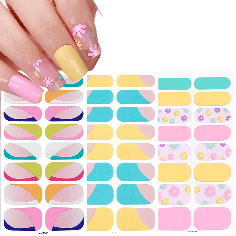 Jinan Maixi Biotechnology Co., Ltd. Hot Sale Luxury Design French 3D Nail Wrap Eco-friendly HEMA-free Long Lasting Bow...