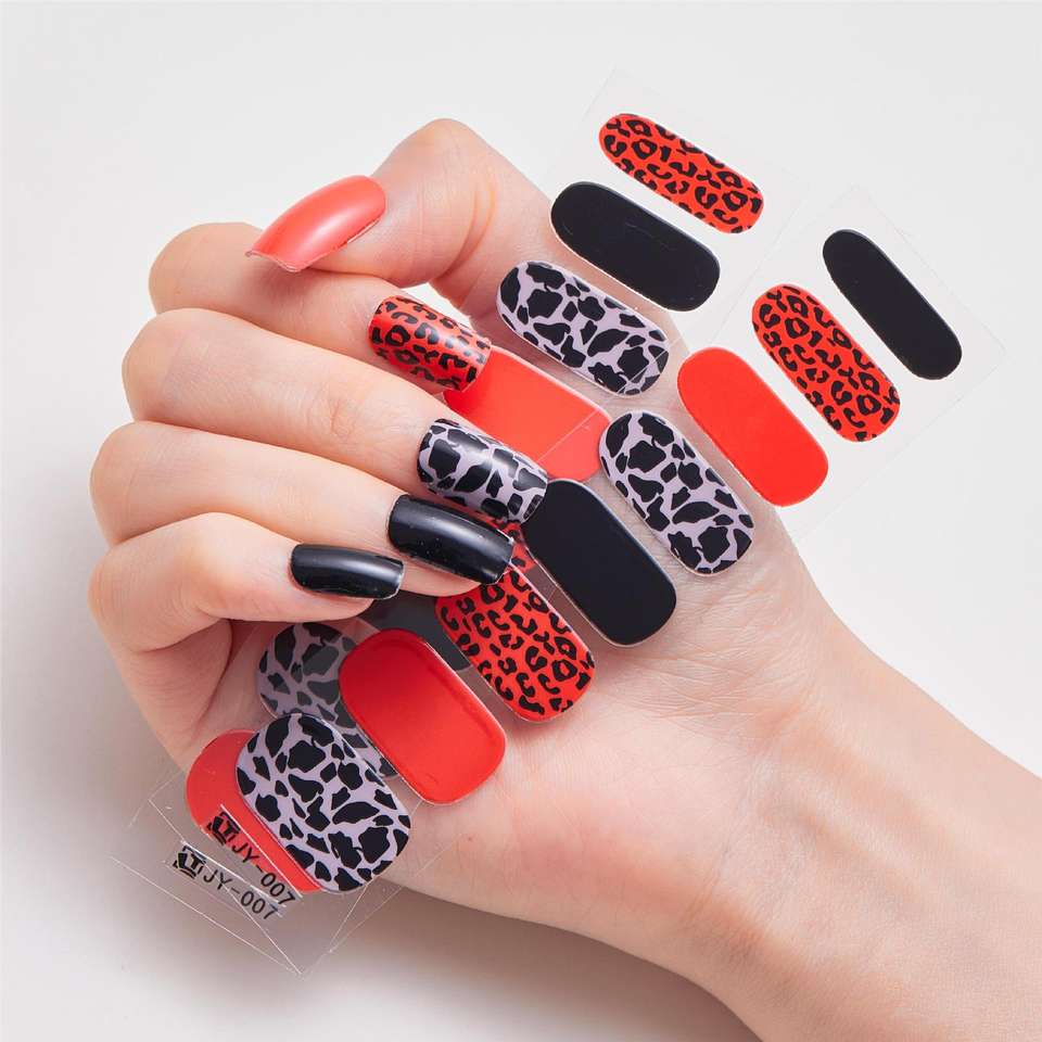 Custom Semi Cured Gel Nail Stickers Solid Color Private Label Nail Gel Strips with Custom Packaging OEM Manufacturer
