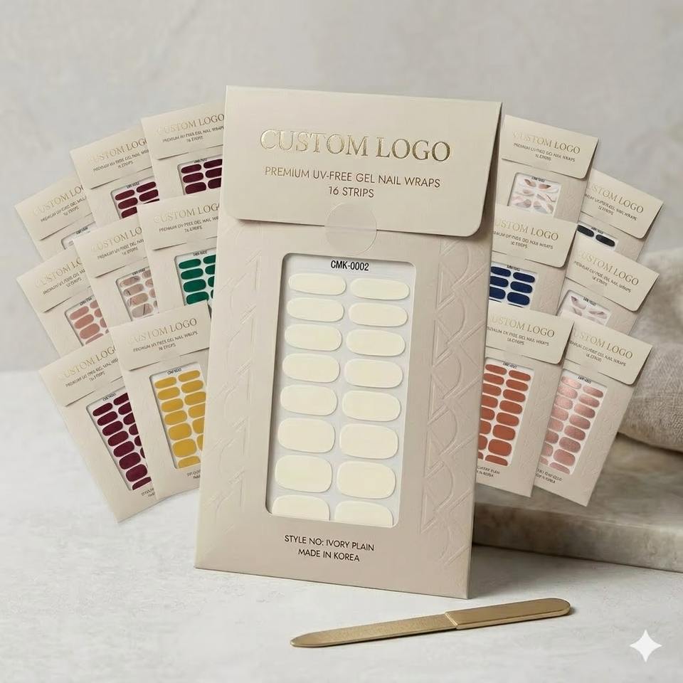 Foshan Mino Research Biotechnology Co., Ltd. Premium UV-Free Gel Nail Wraps Ivory Plain Collection Bulk Wholesale Private Label...