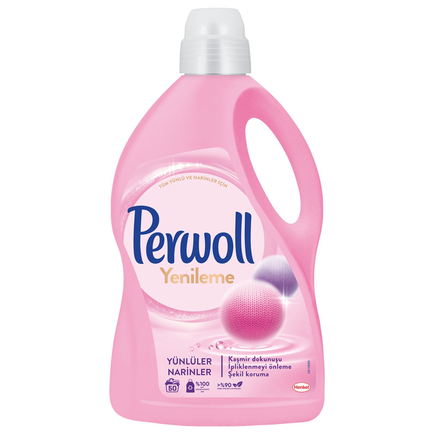 Perwoll Hassas Bakım Sıvı Çamaşır Deterjanı 3L (50 Yıkama) Yünlüler&Narinler Yenileme
