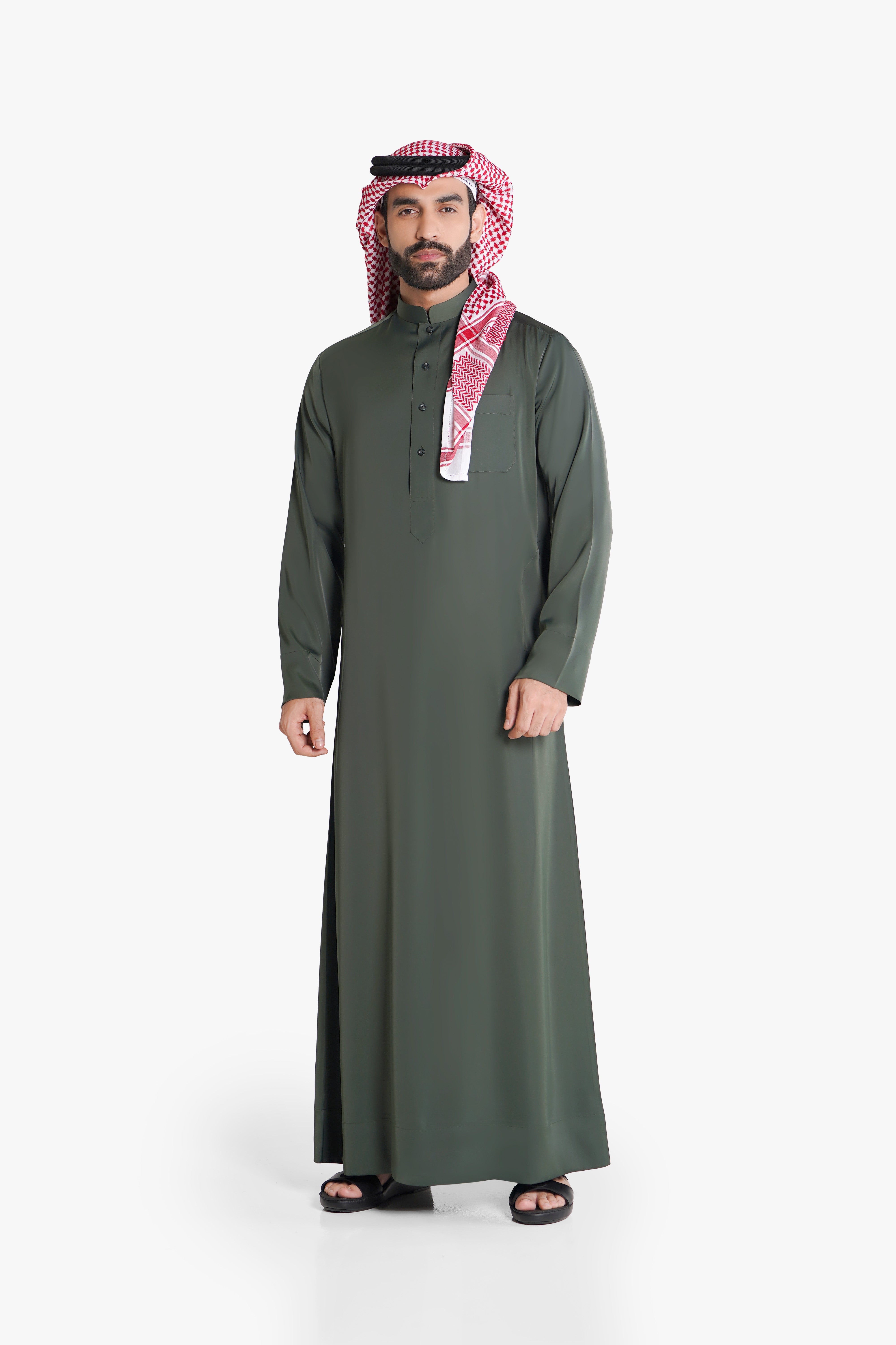 Al Telal Gents Fashion LLC Kuwaiti Thobe | Luxurious Fabric | Green Color