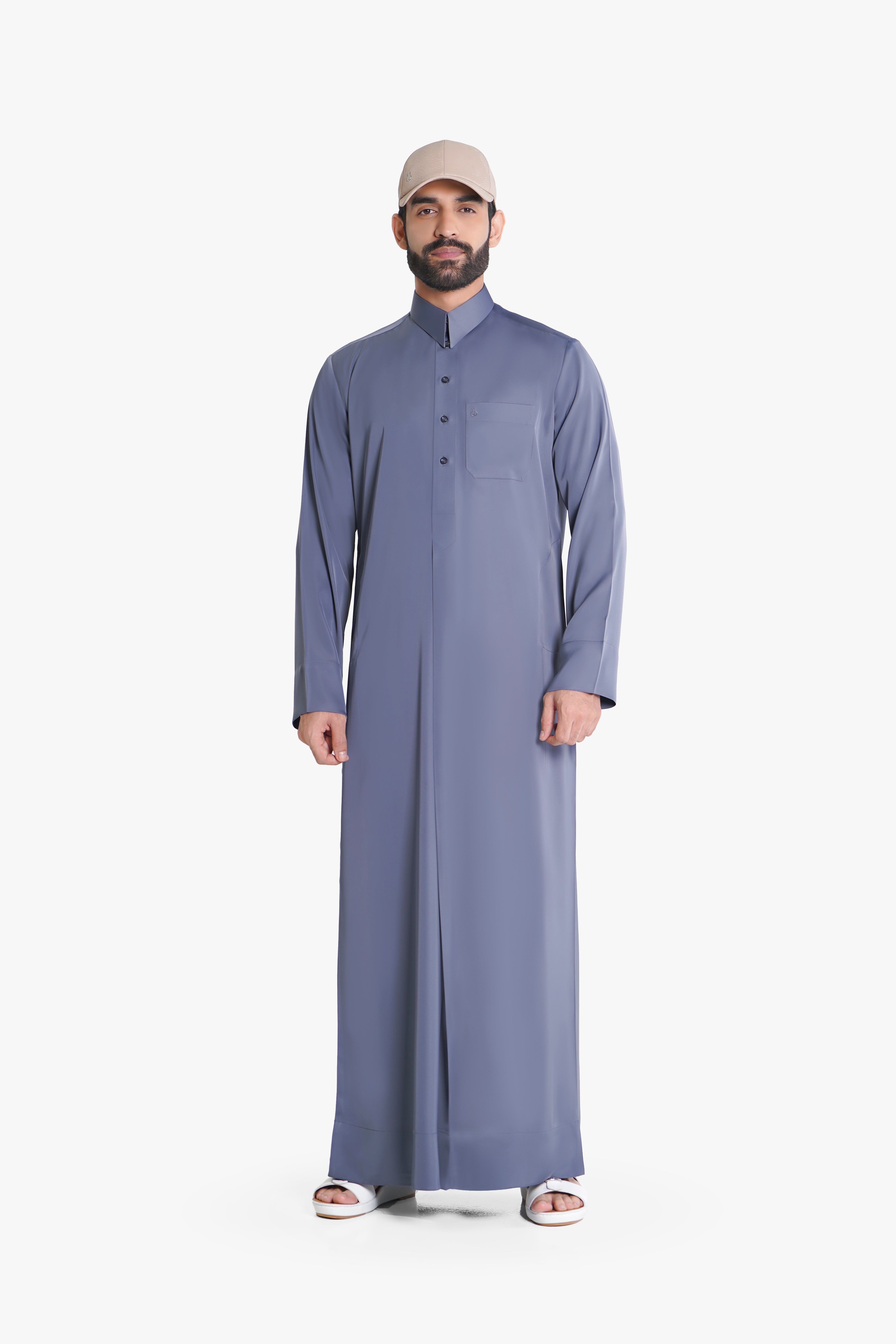 Qatari Kandura | Premium Farhatan Fabric | Royal Blue Edition