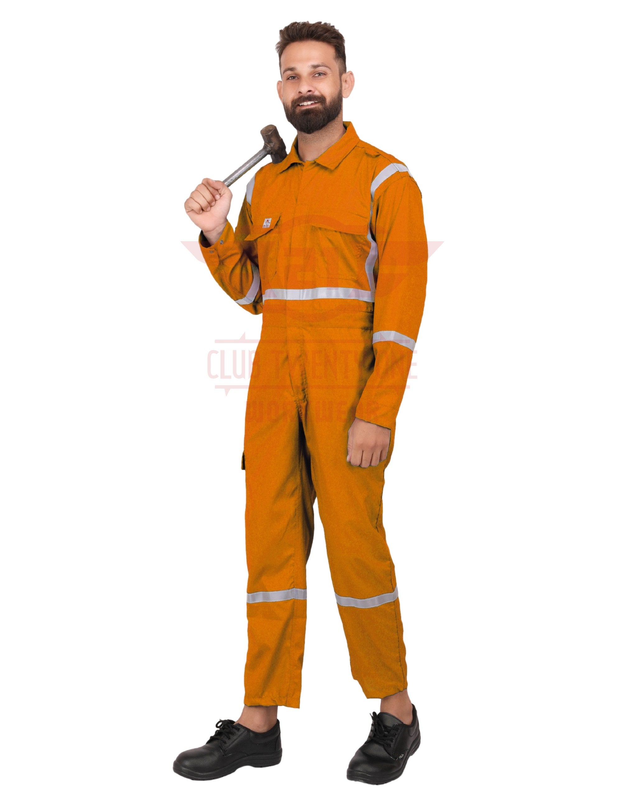 Club Twenty One Workwear (A Brand Of M/S A.C.I. Oils Pvt Ltd.) Port Flame Coverall - Orange