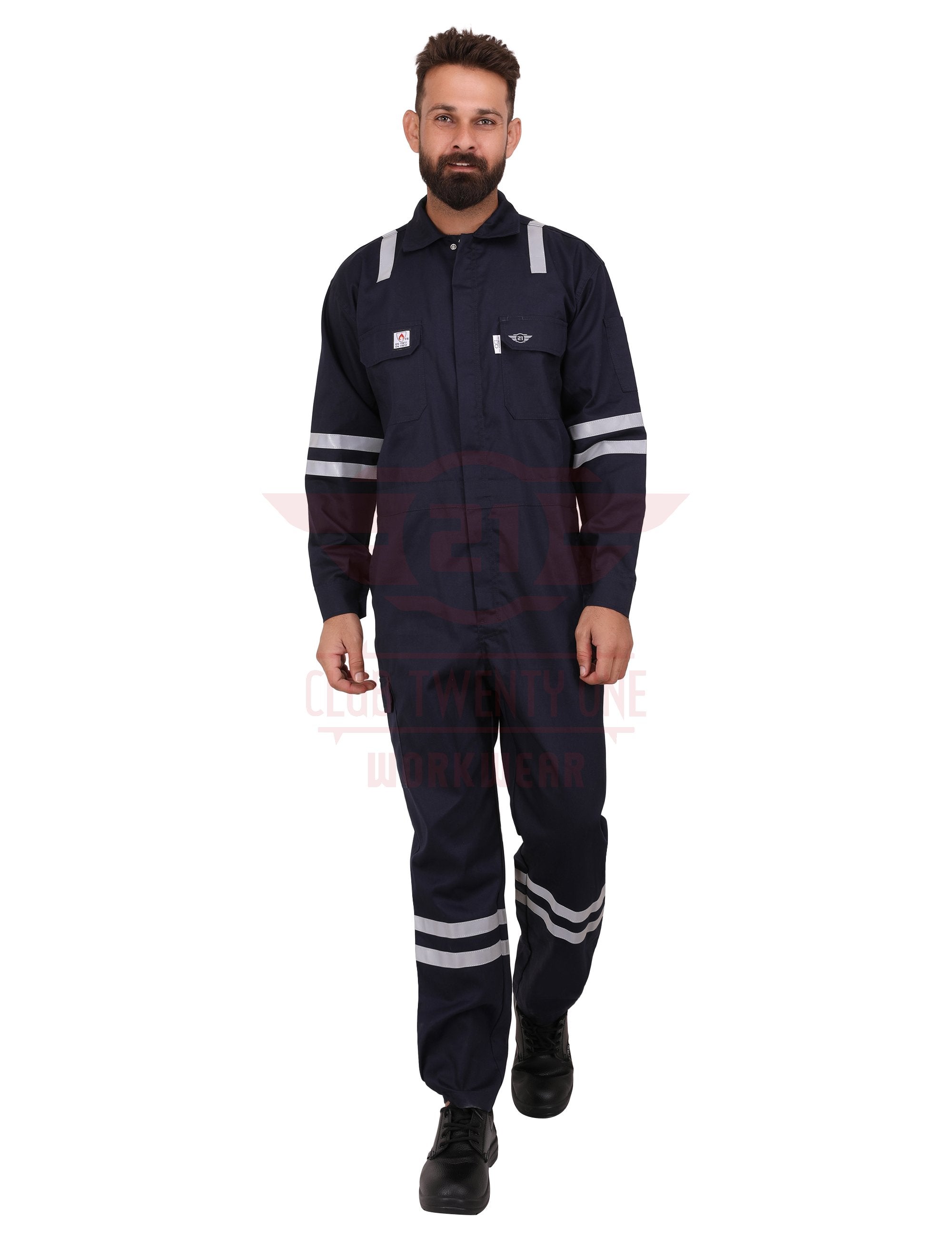 Club Twenty One Workwear (A Brand Of M/S A.C.I. Oils Pvt Ltd.) Port Flame Coverall - Navy Blue
