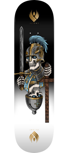 Skate One Powell Peralta Pro Dan Corrigan Chess Skulls FLIGHT® Skateboard Deck Gold Foil - Shape...