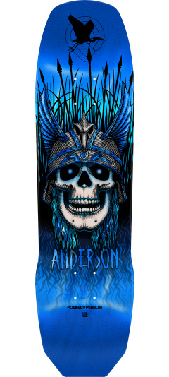 Skate One Powell Peralta Pro Andy Anderson Heron 7-Ply Maple Skateboard Deck Blue Foil - 8.45 x 31.8