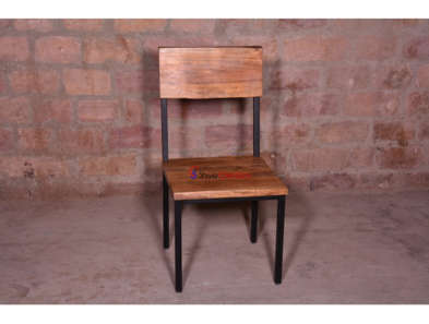 SHIVA CREATIONS LED–003 Iron wooden chair
