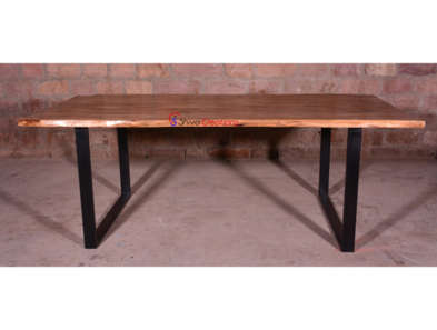 SHIVA CREATIONS LED–001 Iron wood dining table