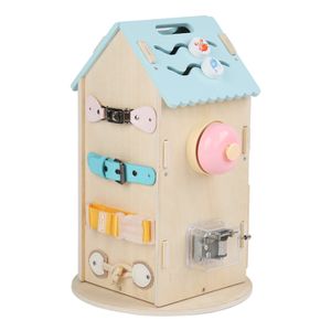 Montessori Educational Wooden toys for children Wooden multipurpose Christmas tree Busy house lock box children's toys