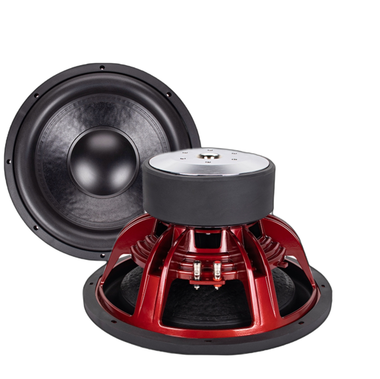 Custom Logo Aluminum DC 12V Dual 4Ohm Coil SPL 1000W RMS Bass Speaker 15 inch Subwoofer for Car