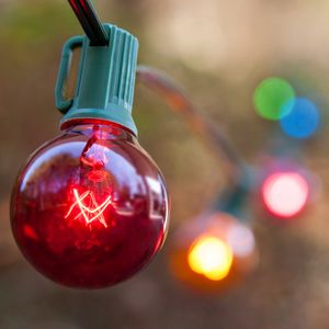 Popular hot selling outdoor UL CSA Glass Multi colored G40 bulb Garden Patio Lights holiday decorative