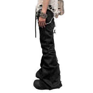 DiZNEW Custom jeans Manufacturer Men's Jeans High quality black old Beggar flared jeans man