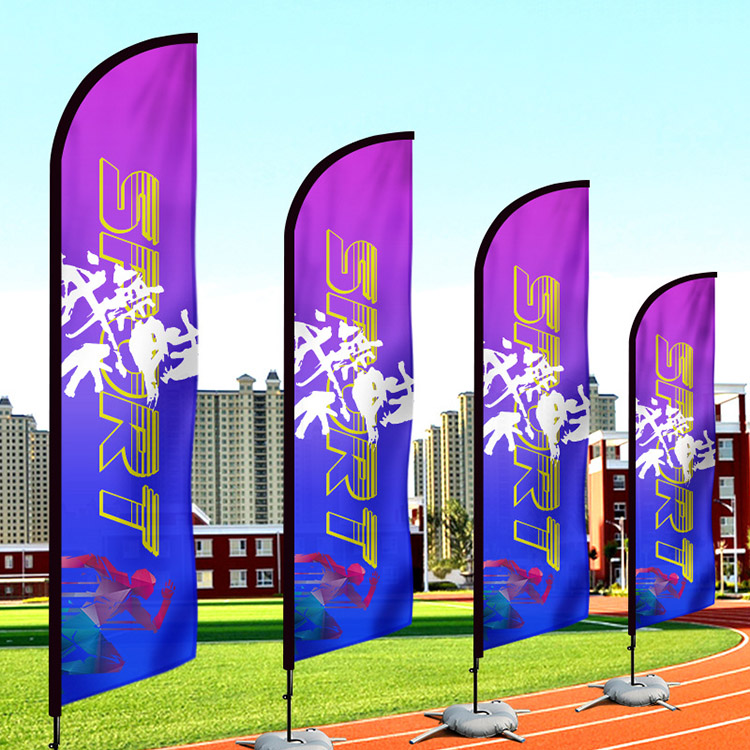 Shenyang Sunshine Advert Co., Ltd. Sunshine 2.8m Promotional Advertising Custom Teardrop Feather Flags Banners With Flag Pole For Sale