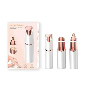 2 in 1 Electric Eyebrow Trimmer & Face Hair Remover Mini Facial Hair Removal for Women, with LED Light - Face Shavers for Women