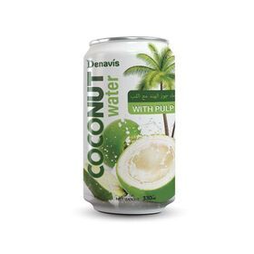 100% Natural Coconut Water 330ml Bulk Wholesale Ready to Drink Pure Quality from Vietnam