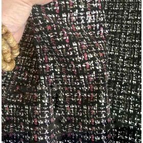 Multicolor Yarn Dyed Knit Fabric China Clothing Tweed Fabric knitting polyester wool fabric