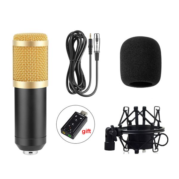condenser microphone  BM-800 Microphone Sound Recording Microphone with Shock Mount for Radio Braodcasting Singing