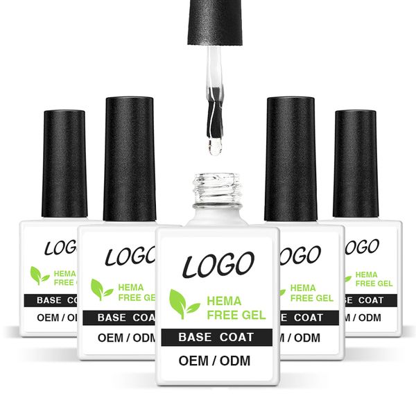 Professional Nail Polish Supplies Wholesale Uvled Nontoxic Hema Free Clear Base Coat Gel