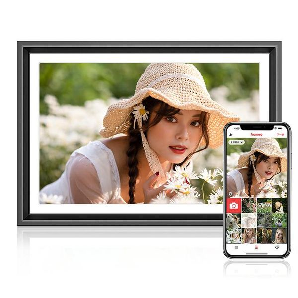 Factory Wholesale 10 .1 inch 1280*800 Android WiFi 1080P 16GB Digital Photo And Video Frames via Frameo APP
