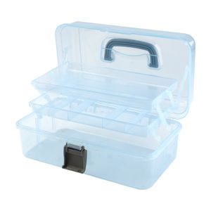 21803 Three-Layer Foldable Box Plastic Art Craft Storage Box children's toy organizer Handled Multifunctional Tool Box Storage
