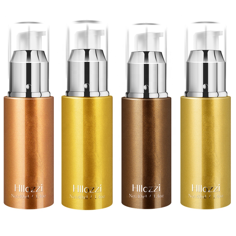 Wholesale Organic Liquid Brightening Natural Glow Bronzer Tanning Highlighter Face Body Shimmer Oil