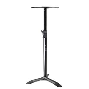 Adjustable Speaker Stand with Heavy-Duty Base and Telescopic Pole Suitable for 6-8 Inch Satellite Speakers