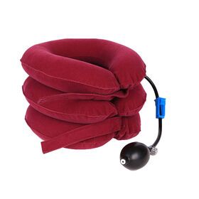 Super velvet material Medical inflatable cervical neck collar traction device