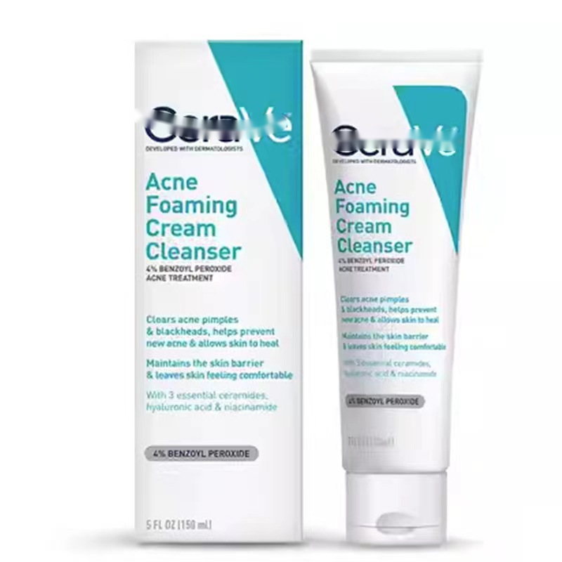 Shenzhen Dingrongxin Trading Co., Ltd. Cross Border Acne Cleansing Milk 150ml for Deep Anti-Acne 4% Benzoyl Peroxide Facial Cleanser