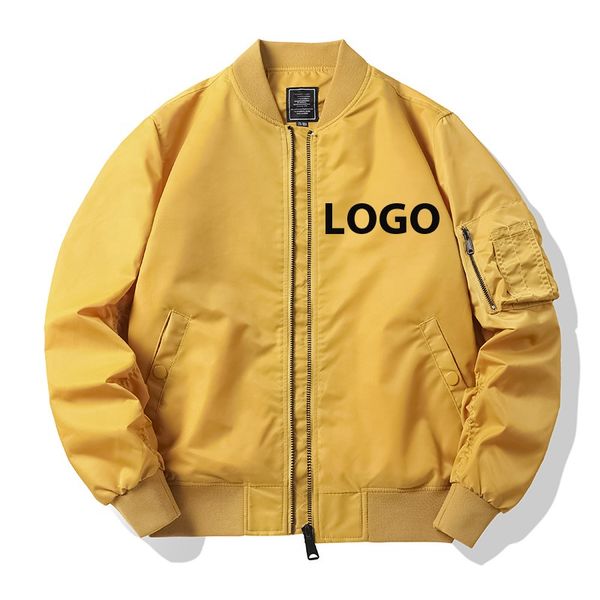 bomber jacket OEM Custom Design Autumn Baseball Jacket Flight Men's Motorcycle men's bomber jacket