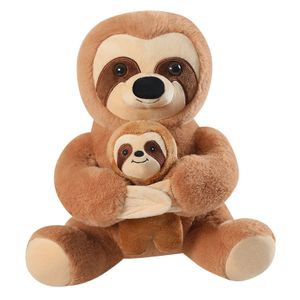 CE/ASTM Custom Stuffed Animals Doll Popular Cute Mother And Child Sloth Doll Plush Toy