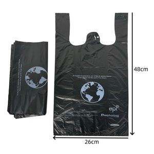 Factory Direct Compostable HDPE LDPE Big Supermarket Plastic Customized Printing Tshirt Shopping Vest Carrier T-shirt Bag
