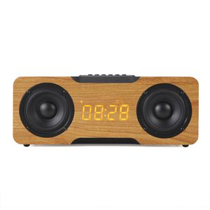 Glamshine Hot Selling Smart Portable Wireless Wooden Audio  Speaker With LED Display