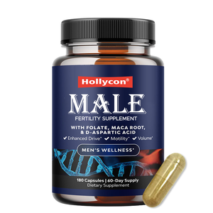 OEM Maca Root Methyl Folate D-Aspartic Acid for Enhanced Count Motility Support Reproductive Male Fertility Supplement Capsules