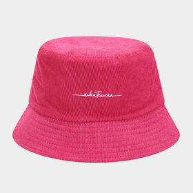 Bucket Hat Unisex for Adult Hat Corduroy fishing hat custom embroidery Rose red OEM BSCI FAMA factory