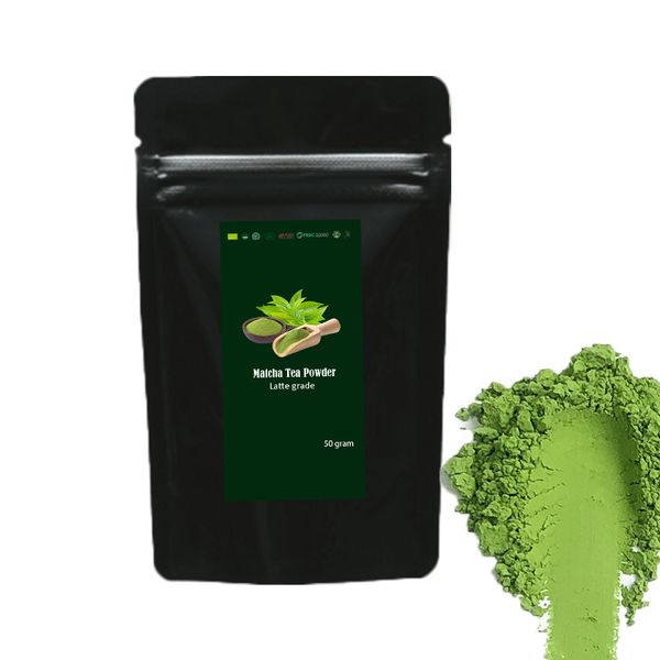 50g Bag Packed Latte Grade Te Matcha 100% Shade Grown Organic Matcha Powder