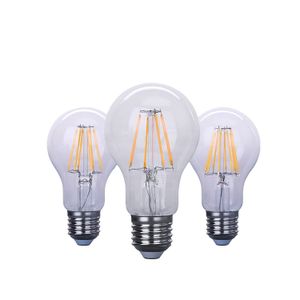 High lumen home bulb Lighting Sensor Smart  E26 E27 4W 8W LED Filament Bulb A60 lamp
