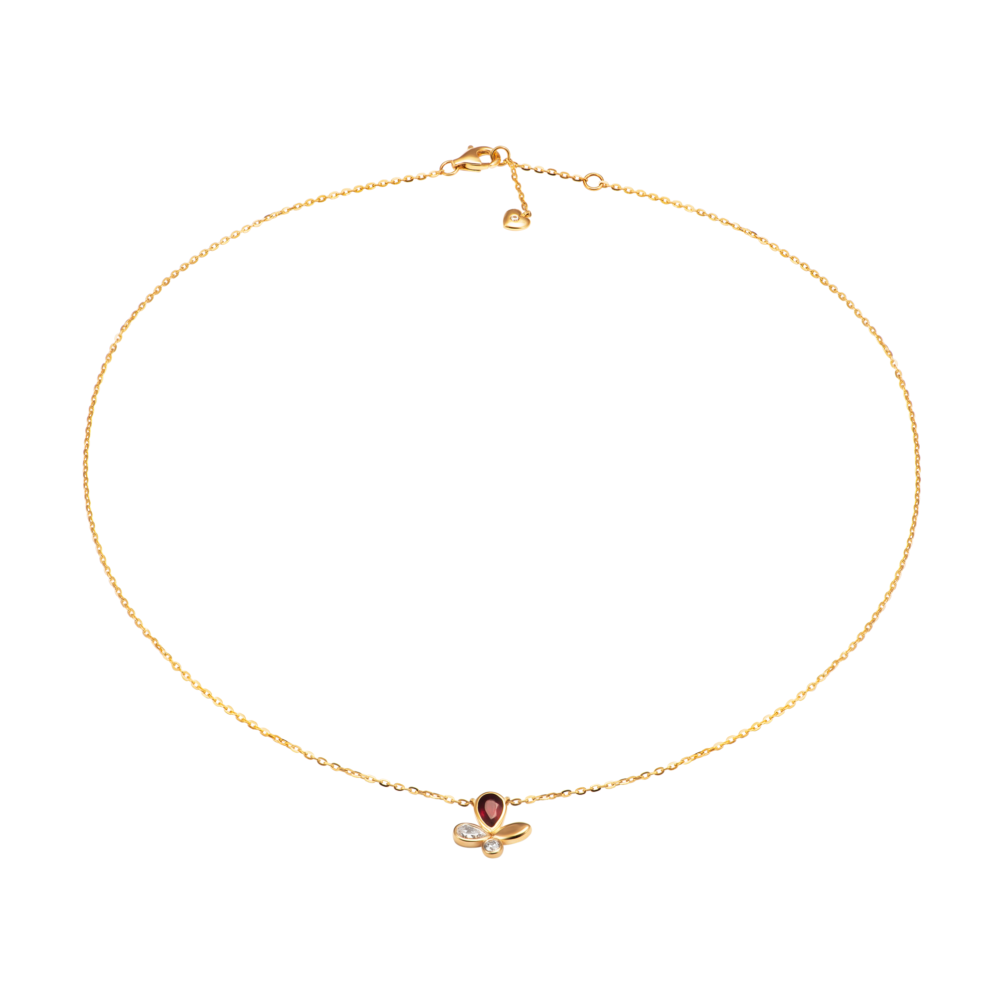 Custom Jewelry Factory High End 18K Yellow Gold Necklace With Ruby Gemstone For Women Brand OEM and ODM